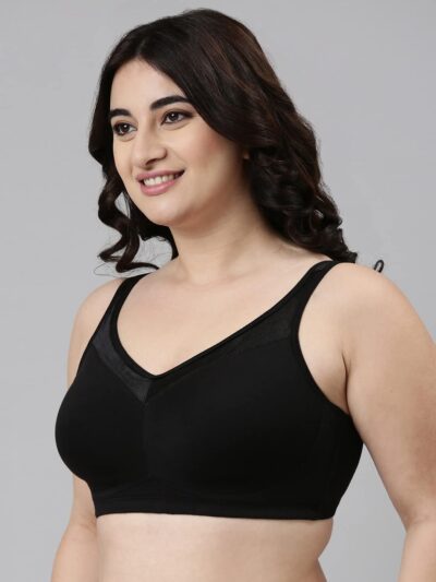 Enamor Women's Everyday Cotton T-Shirt Bra - Full Support, Non-Padded, Non-Wired, Full Coverage, Super Lift for a Smooth, Minimized Look - Image 3