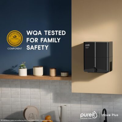 HUL Pureit Wave Plus Mineral RO+UV | 6 stage Purification | 7 Litres Capacity | Up to 45% Water Savings | Suitable for Borewell, Tanker & Muncipal Water | Wall Mountable | Black - Image 2