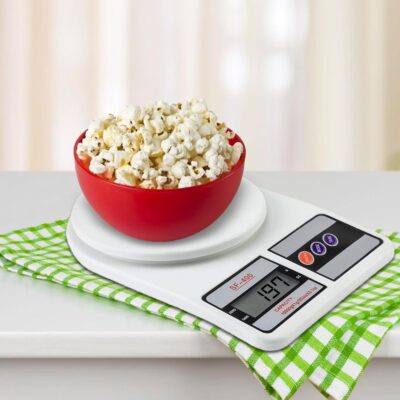 ATOM Digital Kitchen Food Weighing Scale For Healthy Living, Home Baking, Cooking, Fitness & Balanced Diet. | 1 Year Warranty | 10Kg x 1gms with 2 Batteries Included, SF400/A121, Color May vary - Image 6