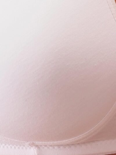 Clovia Women's Cotton Rich Solid Padded Full Cup Wire Free T-Shirt Bra - White - Image 5