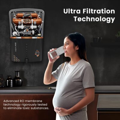 Kinsco Aqua Jazz ISI Copper Alkaline RO Water Purifier | RO + UV + UF + TDS + Copper Technology | Auto Start/Stop | 15L Tank Capacity | Black - Image 4