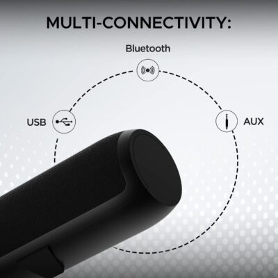 boAt Aavante Bar 610, 25W Signature Sound, 2.0 CH with Dual Passive Radiators, 7 HRS Battery, Sleek Design, Multi Connectivity, Bluetooth Sound Bar, Soundbar Speaker (Charcoal Black) - Image 5