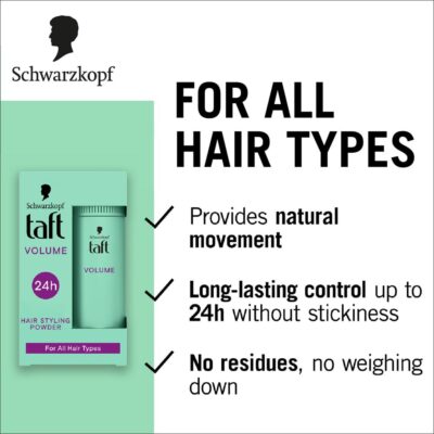 Schwarzkopf TAFT Instant Hair Styling Volume Powder For Fuller Volume And Thickness, Lasts 24 Hours Without Stickiness And Residues | For All Hair Type - 10 Grams - Image 4