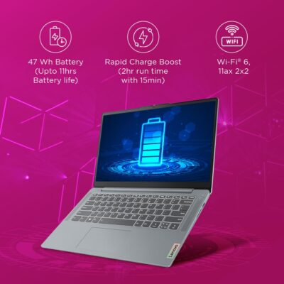 Lenovo IdeaPad Slim 3 12th Gen Intel Core i5-12450H (16GB RAM/512GB SSD/FHD/14 (35.5cm)/Windows 11/Office Home 2024/Alexa Built-in/3 mon. Game Pass/Grey/1.37Kg), 83EQ0072IN Laptop - Image 5