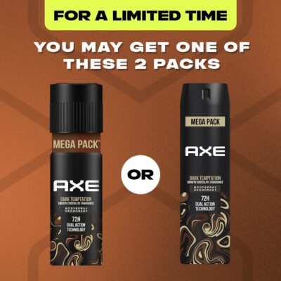 AXE Dark Temptation Men's Deodorant 215 Ml Long Lasting Deodorant Spray For Men With An Irresistible Scent - Image 3