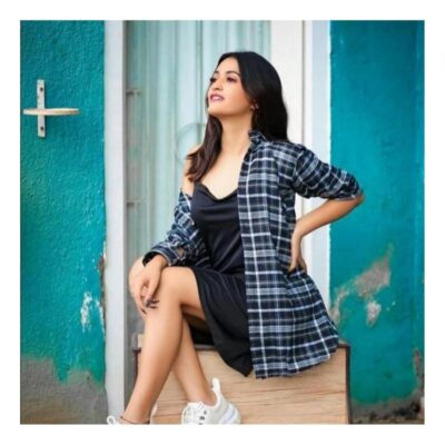 ROYALICA Women Black and White Colour Collared Checked Shirt with Heavy Black Inner - Image 6