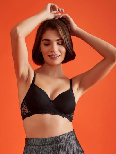 Clovia Womens Cotton Lightly Padded Wire Free T Shirt Bra - Image 2