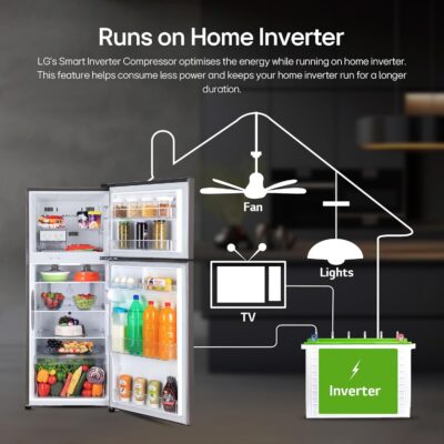 LG 242 L 3 Star Smart Inverter Frost-Free Double Door Refrigerator (GL-I292RPZX, Shiny Steel, Door Cooling+) - Image 11