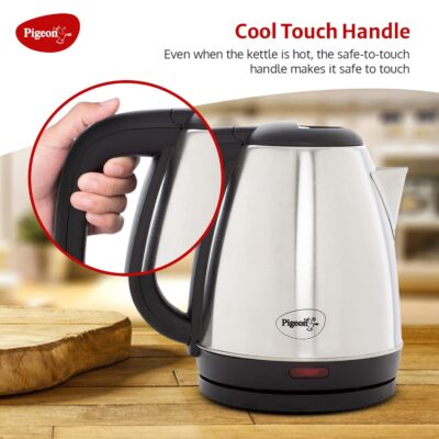 Pigeon by Stovekraft Amaze Plus Electric Kettle (14289) with Stainless Steel Body, 1.5 litre, used for boiling Water, making tea and coffee, instant noodles, soup etc. (Silver) - Image 6
