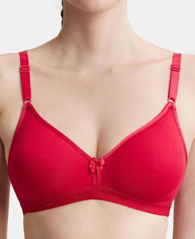 Jockey 1581 Women's Wirefree Non Padded Super Combed Cotton Elastane Stretch Medium Coverage Beginners Bra with Ultrasoft and Durable Underband - Image 6