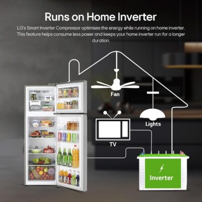 LG 272 L 3 Star Frost-Free Smart Inverter Compressor Double Door Refrigerator (GL-S312SPZX, Shiny Steel, Convertible & Multi Air Flow Cooling) - Image 11