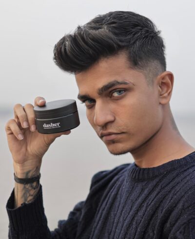 Dasher Cream Pomade For Men's Hair, Medium Hold & Medium Shine Puck, Flexible Hold & Water-Based, Texturizes Hair, With Avocado Oil & Biotin (100g) - Image 6
