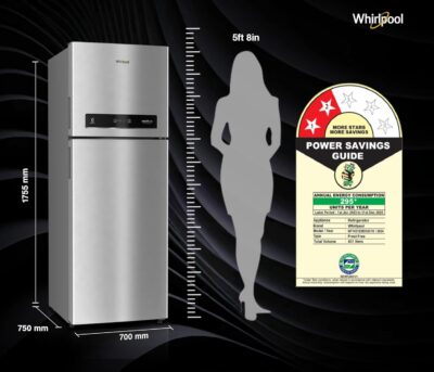 Whirlpool 431 L 2 Star IntelliFresh Convertible Inverter Frost Free Double Door Refrigerator (IF INV CNV 480 ALPHA STEEL-Z, 2S) - Image 3