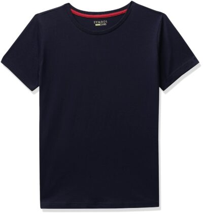 Amazon Brand - Symbol Regular Fit Boys 100% Cotton Solid Print Half Sleeves T-Shirt | Age 2-12 Years (Pack of 2) - Image 3