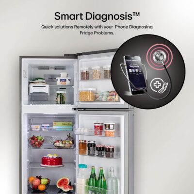 LG 322 L 3 Star Frost-Free Smart Inverter Double Door Refrigerator (GL-S342SDSX, Dazzle Steel, Convertible with Express Freeze) - Image 10