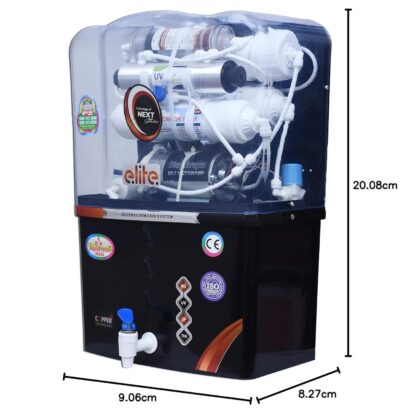 R.k. Aqua Fresh India Premium Swift Plus RO Water Purifier UV, UF Alklaine,Copper,TDS 6 in 1 For Home Office Free Pre Filter Bowl (12 Liters Black) Work Upto 2500Tds Best For Home & Office - Image 7
