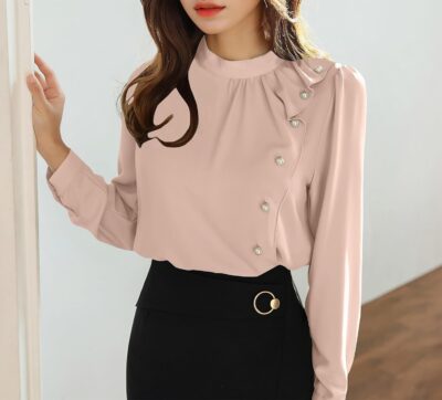 Jashudi Women's Solid Regular Fit Blouse - Image 6