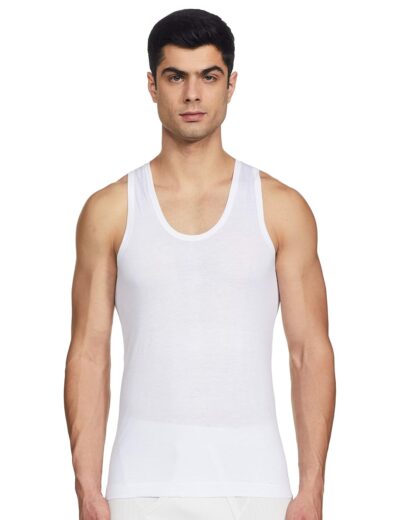Rupa Jon Round Neck Sleeveless Vest for Men | 100% Cotton Fabric | Regular Fit | Anti-Bacterial | Pack of 3 - Image 2