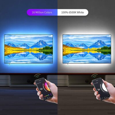 Gesto 300 Led USB Operated Smart LED Light Strips,Sound Activated Color Changing with Alexa and Google,Sync Music with Led Strip Lights for TV Backlight,Bedroom,Home Decor(16 Feet/5 Meter),Multicolor - Image 4