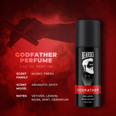 Beardo Legacy & Godfather Perfume Body Spray For Men 150ml Each (Set of 2) Citrus Aromatic Spicy | Deodorant | Deo For Men | Long Lasting Perfume| Christmas gift for men | Gift For Friends | Gift for Men - Image 4