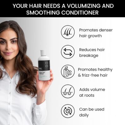ThriveCo Rosemary Hair Conditioner For Voluminous Hair | Densifying & Stimulating Hair Growth | Promotes Hair Strength | With Pea Peptide & Caffeine | Paraben & Sulfate Free | For Men & Women | 250ml - Image 3