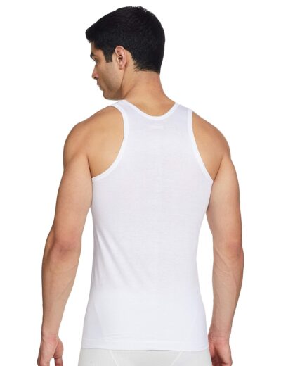 Rupa Jon Round Neck Sleeveless Vest for Men | 100% Cotton Fabric | Regular Fit | Anti-Bacterial | Pack of 3 - Image 3