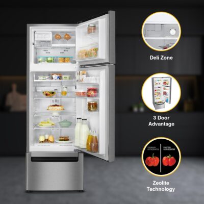 Whirlpool 215 L Frost Free Triple-Door Refrigerator [FP 223D PROTTON ROY RADIANT STEEL(Z) ] - Image 4
