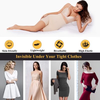 HSR Shapewear Shorts Tummy Control Shapewear Invisible Shaping Shorts High Waisted Body Shaper Shorts Under Dress (Fits Waist : 30 to 39 Inch) - Image 5