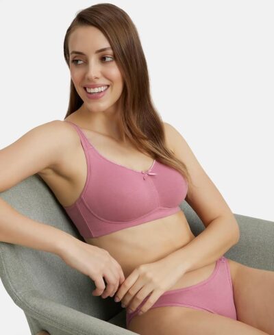 Jockey FE41 Everyday Bra | Wirefree | Non Padded | Full Coverage | Concealed Shaper Panel | Super Combed Cotton Elastane Fabric - Image 5