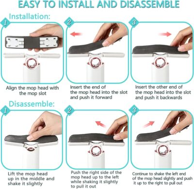 QONETIC Mini Mop for Kitchen with Sponge Portable Mini Mop Self Squeeze Strong Absorbent Magic Wiper for Kitchen Small Wet & Dry Use for Bathroom Wall Glass Car Table Home - Image 2