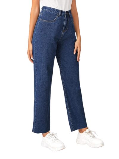 KOTTY Women's High Rise Cotton Lycra Relaxed Fit Ankle Length Jeans - Image 2