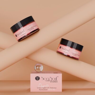SEASOUL Spf 50 Sunscreen Ultra Light Uv Defense Cream For Broad Spectrum Uva & Uvb Protection, Skin Brightening With Hyaluronic Acid, Glutathione & Vitamin C (100 G)|For Combination Skin Types - Image 2