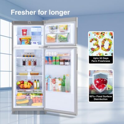 Godrej 223 L 3 Star Convertible Freezer 6-In-1, Nano Shield Technology, Inverter Frost Free Double Door Refrigerator(RT EONVALOR 260C RCIF ST RH, Steel Rush) - Image 2