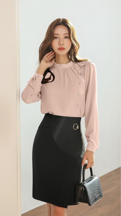 Jashudi Women's Solid Regular Fit Blouse - Image 3