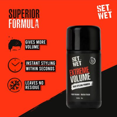 Set Wet Extreme Volume Hairstyling Powder 10g |12 Hour Strong Hold & Matte Finish |Hair Volumizing Powder Wax - Image 3