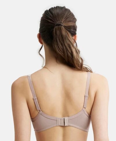 Jockey 1722 Women's Wirefree Non Padded Super Combed Cotton Elastane Stretch Medium Coverage Everyday Bra with Concealed Shaper Panel and Adjustable Straps - Image 3