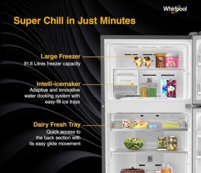 Whirlpool 431 L 2 Star IntelliFresh Convertible Inverter Frost Free Double Door Refrigerator (IF INV CNV 480 ALPHA STEEL-Z, 2S) - Image 5