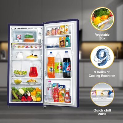 Whirlpool 184 L 3 Star Direct-Cool Single Door Refrigerator (205 WDE CLS 3S SAPPHIRE BLUE-Z, Blue, 2023 Model) - Image 5
