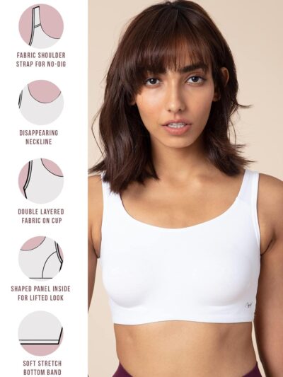 NYKD Everyday Wireless & Non Padded Support Shaper Sports Bra for Women | Soft Cup & Full Coverage Easy Peasy Slip Bra - NYB113 - Image 2