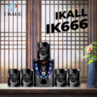 IKALL IK666 Bluetooth Home Theater System - 5.1 Channel with 70 Watt Powerful Deep Bass, Bluetooth, AUX, USB & FM Connectivity - Raven Black - Image 4