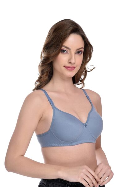 MiEstilo Women's Cotton Blend Lightly Padded Wirefree T-Shirt Bra Combo - Image 3