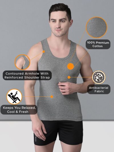 Dollar Bigboss Men's Solid Regular Fit Vest - Image 12