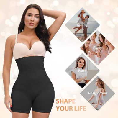 HSR Women's Tummy Tucker High Waist Shapewear with Anti Rolling Strip Panties (Free-Size) (Waist Size Fits : 32 to 38 Inch) - Image 5