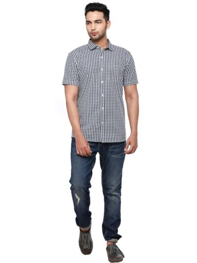 Twist99 Men's Cotton Regular Fit Shirts for Men Casual Half Sleeves Shirt for Teens|Checked Stylish Shirts for Mens Fashion Dress Ideal for Formal Work, Business - Image 5