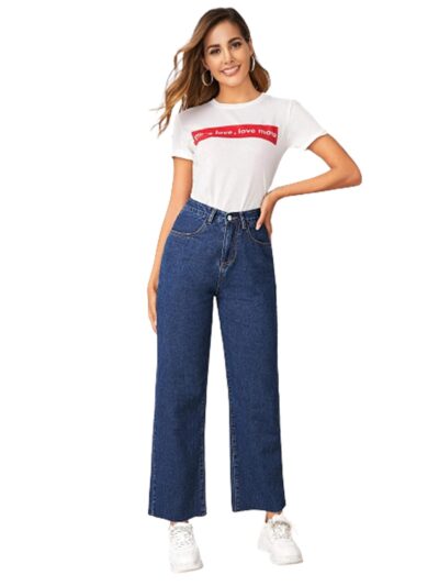 KOTTY Women's High Rise Cotton Lycra Relaxed Fit Ankle Length Jeans - Image 4