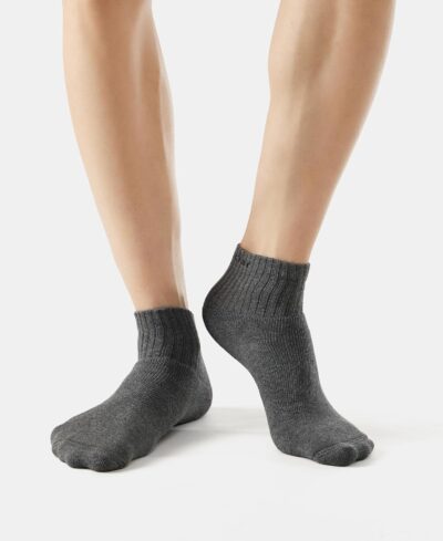 Jockey 7036 Men's Compact Cotton Terry Ankle Length Socks With Stay Fresh Treatment (Pack of 3) - Image 3