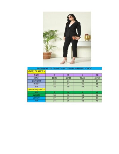 Jangid Fashion Women Solid Blazer Pant Set- Women's Casual Office Business 3-Piece Solid Suit, Single-Breastered Blazer Camisole and Pant Set. - Image 7