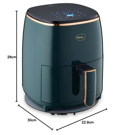 Pigeon Healthifry Digital Air Fryer, 360° High Speed Air Circulation Technology 1200 W with Non-Stick 4.2 L Basket - Green - Image 8