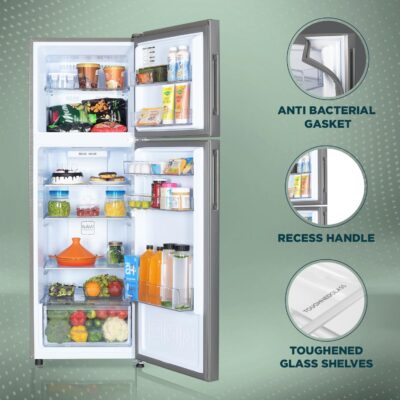 Haier 240 L, 2 Star, Frost Free Double Door Refrigerator (HEF-252EGS-P, Moon Silver) - Image 3