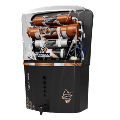 Kinsco Aqua Jazz ISI Copper Alkaline RO Water Purifier | RO + UV + UF + TDS + Copper Technology | Auto Start/Stop | 15L Tank Capacity | Black - Image 3